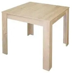 Livetastic Esstisch, Sonoma Eiche, Holzwerkstoff, quadratisch, S&auml;ule, 80x75x80 cm,