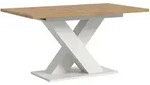 Mid.you Esstisch, Eiche Artisan, Holzwerkstoff, rechteckig, X-Form, 90x76x150-190 cm,