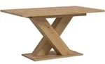 Mid.you Esstisch, Eiche Artisan, Holzwerkstoff, rechteckig, X-Form, 90x76x150-190 cm,