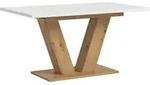 Mid.you Esstisch, Wei&szlig;, Holzwerkstoff, rechteckig, Bodenplatte, 90x76x150-190 cm,