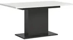Mid.you Esstisch, Wei&szlig;, Holzwerkstoff, rechteckig, S&auml;ule, 90x76x150-190 cm, FSC