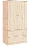 vidaXL Kleiderschrank, Braun, Holz, Kiefer, Rechteckig, 55x170x90 cm, Schlafzimmer,