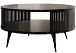 Mirjan24 Couchtisch, Mehrfarbig, Metall, Rund, 75x44x75 cm, Wohnzimmer,