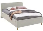 Stylife Polsterbett, Beige, Holz, Kautschukholz,Birke, Buche, massiv, 120x200 cm,