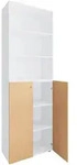Mid.you Aktenschrank, Wei&szlig;, Buche, Holzwerkstoff, 4 F&auml;cher, 70x220x39 cm,