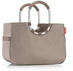 Reisenthel Einkaufstasche Loopshopper L herringbone mokka, Mokka, Textil, 46x34.5x25