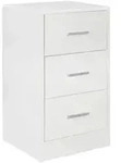 Mid.you Nachtschrank Skyport Olav, Wei&szlig;, Kunststoff, 3 Schublade(n) Schubladen,