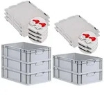 Proregal Eurobox, Rot, Kunststoff, Rechteckig, 40x17x60 cm, Ordnen & Aufbewahren,