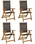 vidaXL Gartenst&uuml;hle, Braun, Holz, 57.5x109x72 cm, Gartenm&ouml;bel, Gartenst&uuml;hle,