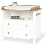 Pinolino Wickelkommode Lova, Wei&szlig;, Holz, Eiche, 102x77x99 cm, Babym&ouml;bel,