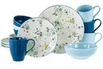 Creatable Kombiservice Candy Drops Mix, Blau, Mehrfarbig, Pastellblau, Keramik,