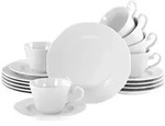 Creatable Kaffeeservice Arianne Weiss, Wei&szlig;, Keramik, 18-teilig, Uni, 200...