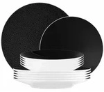 Seltmann Weiden Tafelservice, Schwarz, Keramik, 12-teilig, Rund, 2x2x2 cm, Essen &