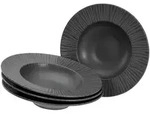 Creatable Pastatellerset, Anthrazit, Keramik, 4-teilig, rund, Essen & Trinken,