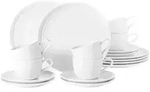 Seltmann Weiden Kaffeeservice, Wei&szlig;, Keramik, 18-teilig, 0.26 L, Rund, 2x2x2 cm,