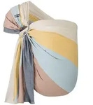 Hoppediz Babytragetuch, Dunkelblau, Altrosa, Hellblau, Gelb, Creme, Textil,