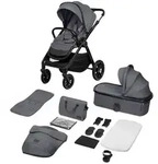 Lionelo Kinderwagenset LO-Layla 2in1, Grau, 2-teilig, 62x115x94 cm, EN 1888, Baby on