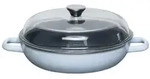 Riess Schmorpfanne, Hellblau, Metall, Kochen, Pfannen, Bratpfannen