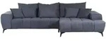 Carryhome Ecksofa, Dunkelgrau, Metall, 3-Sitzer, F&uuml;llung: Schaumstoff, Ottomane