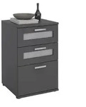 CARO-M&ouml;bel Nachttisch, Grau, Holzwerkstoff, Mode, 40x63x38 cm, Schlafzimmer,