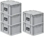 Proregal Eurobox, Grau, Kunststoff, Rechteckig, 30x23.5x40 cm, Ordnen & Aufbewahren,