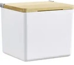 Tesa Aufbewahrungsbox Baboo, Wei&szlig;, Holz, Kunststoff, Bambus, 12.2x11x10.2 cm, Made