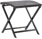 vidaXL Klapphocker, Braun, Kunststoff, 44x40x44 cm, Gartenm&ouml;bel, Gartenst&uuml;hle,