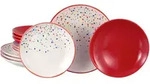 Creatable Tafelservice Joy Rot-bunt, Creme, Rot, Keramik, 12-teilig, Punkte,