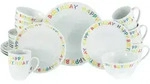 Creatable Kombiservice Happy Birthday, Mehrfarbig, Keramik, 20-teilig, Texte,...