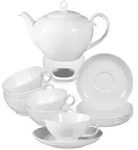 Seltmann Weiden Teeservice, Wei&szlig;, Keramik, 14-teilig, Rund, 2x2x2 cm, Essen &