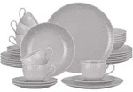 Seltmann Weiden Kombi-Service, Grau, Keramik, 30-teilig, Rund, 2x2x2 cm, Essen &