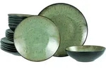 Creatable Tafelservice Jawa Gr&uuml;n, Gr&uuml;n, Schwarz, Keramik, 18-teilig,