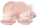 Seltmann Weiden Teeservice, Rosa, Keramik, 18-teilig, Rund, 2x2x2 cm, Essen &
