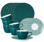 Seltmann Weiden Kaffeeservice, Petrol, Keramik, 18-teilig, Rund, 2x2x2 cm, Essen &