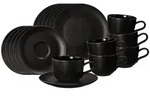 Seltmann Weiden Kaffeeservice, Schwarz, Keramik, 18-teilig, Rund, 2x2x2 cm, Essen &