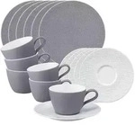 Seltmann Weiden Kaffeeservice, Grau, Keramik, 18-teilig, Rund, 2x2x2 cm, Essen &