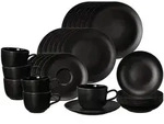 Seltmann Weiden Kombiservice, Schwarz, Keramik, 30-teilig, Rund, 2x2x2 cm, Essen &