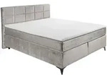 Xora Boxspringbett Navarra 6, Hellgrau, Kunststoff, H2, 7-Zonen, H&ouml;he ca. 16 cm,