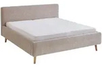 Xora Polsterbett, Beige, Holz, Esche, massiv, 160x200 cm, Reach, gepolstertes