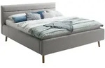 Boxxx Polsterbett Lotte, Grau, Holz, Eiche,Birke, Buche, massiv, 180x200 cm, Reach,