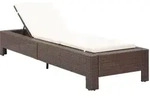 furnicato Sonnenliege, Braun, Kunststoff, Rechteckig, 75x35x220 cm, Gartenm&ouml;bel,
