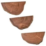 Mid.you Wandregal, Akazie, Holz, Akazie, massiv, 49.5x4x26 cm, h&auml;ngend, handgemacht,