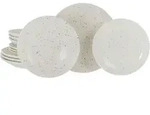 Creatable Tafelservice Confetti, Creme, Keramik, 12-teilig, lebensmittelecht,