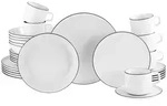 Creatable Kombiservice Chef Collection Black Line, Schwarz, Grauwei&szlig;, Keramik,