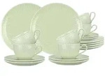 Seltmann Weiden Kaffeeservice, Gr&uuml;n, Keramik, 18-teilig, Rund, 2x2x2 cm, Essen &