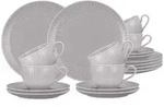 Seltmann Weiden Kaffeeservice, Grau, Keramik, 18-teilig, Rund, 2x2x2 cm, Essen &