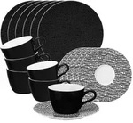 Seltmann Weiden Kaffeeservice, Schwarz, Keramik, 18-teilig, Rund, 2x2x2 cm, Essen &