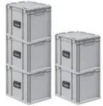 Proregal Eurobox, Grau, Kunststoff, Rechteckig, 30x33.5x40 cm, Ordnen & Aufbewahren,