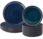 like.Villeroy & Boch Tafelservice, Dunkelblau, Keramik, 12-teilig, 2x2x2 cm, Essen &