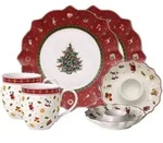Villeroy & Boch Fr&uuml;hst&uuml;cks-Set, Rot, Keramik, 6-teilig, Rund, 2x2x2 cm, Essen &